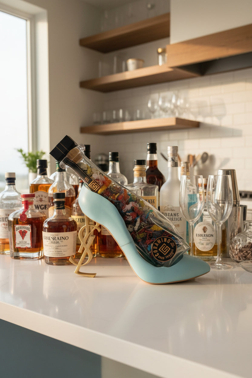 Luxe Heel Bottle Display 👠🍷