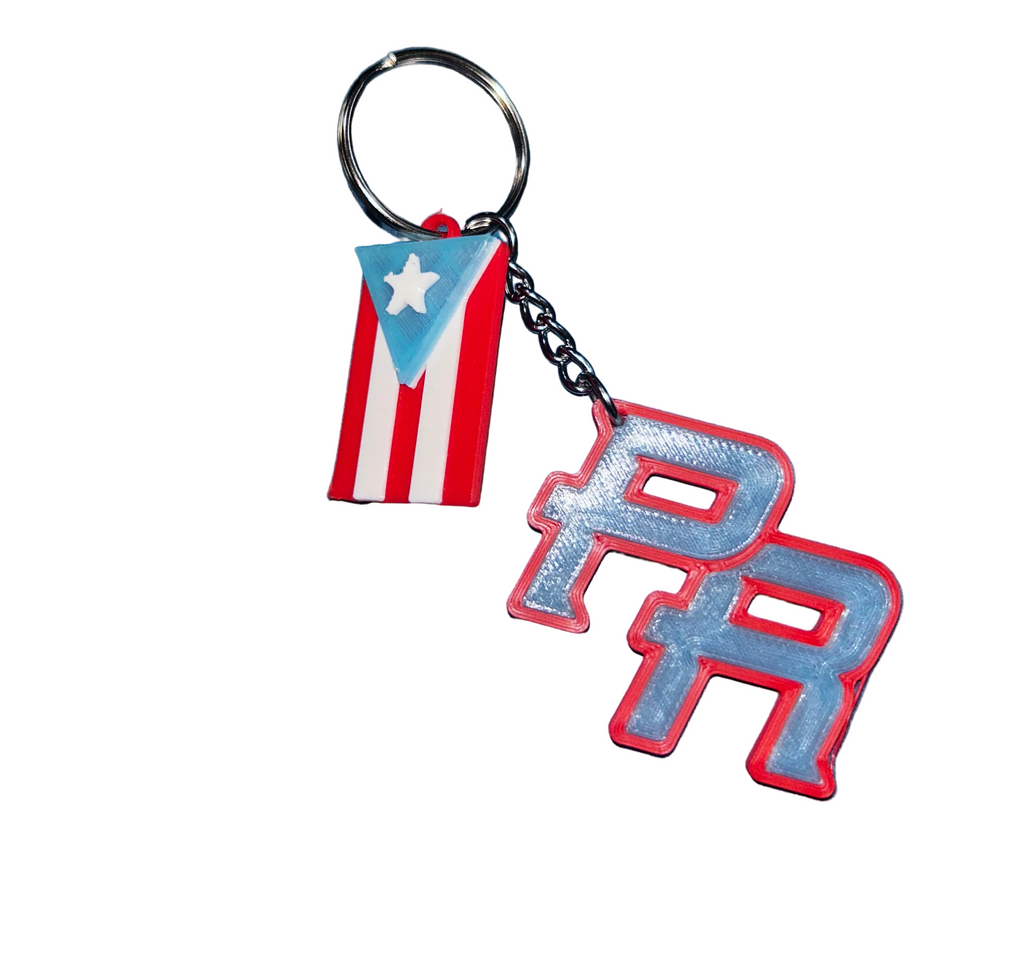 Boricua PR Flag Keychain